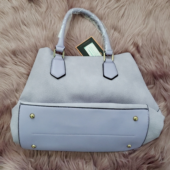 Light Purple Pocket Accent Handbag - Picture 4 of 5